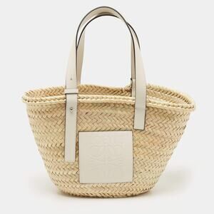 Loewe Woven Raffia Tote Basket Bag - Medium